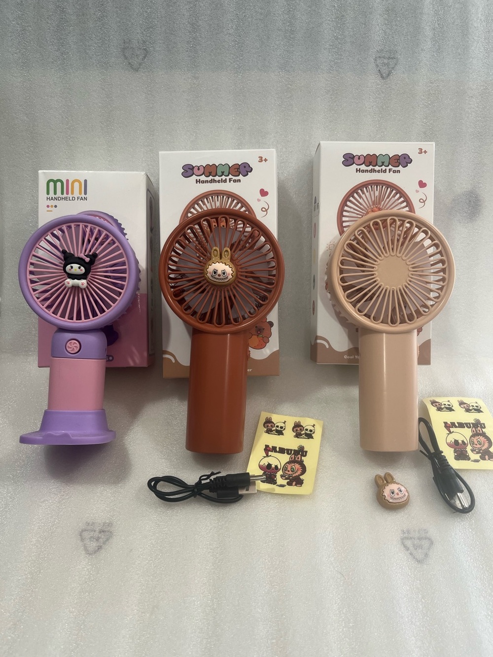 Handheld Fans - Set of 3